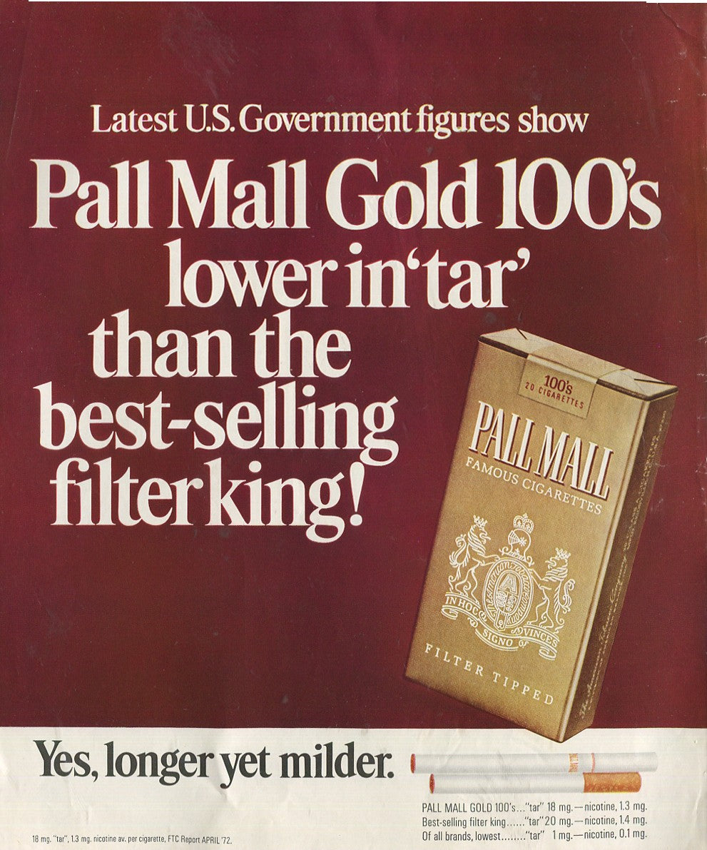 Antique Pall Mall Cigarette Advertisements – Lot of 10 Original Ads (1950s–1970s) – #3