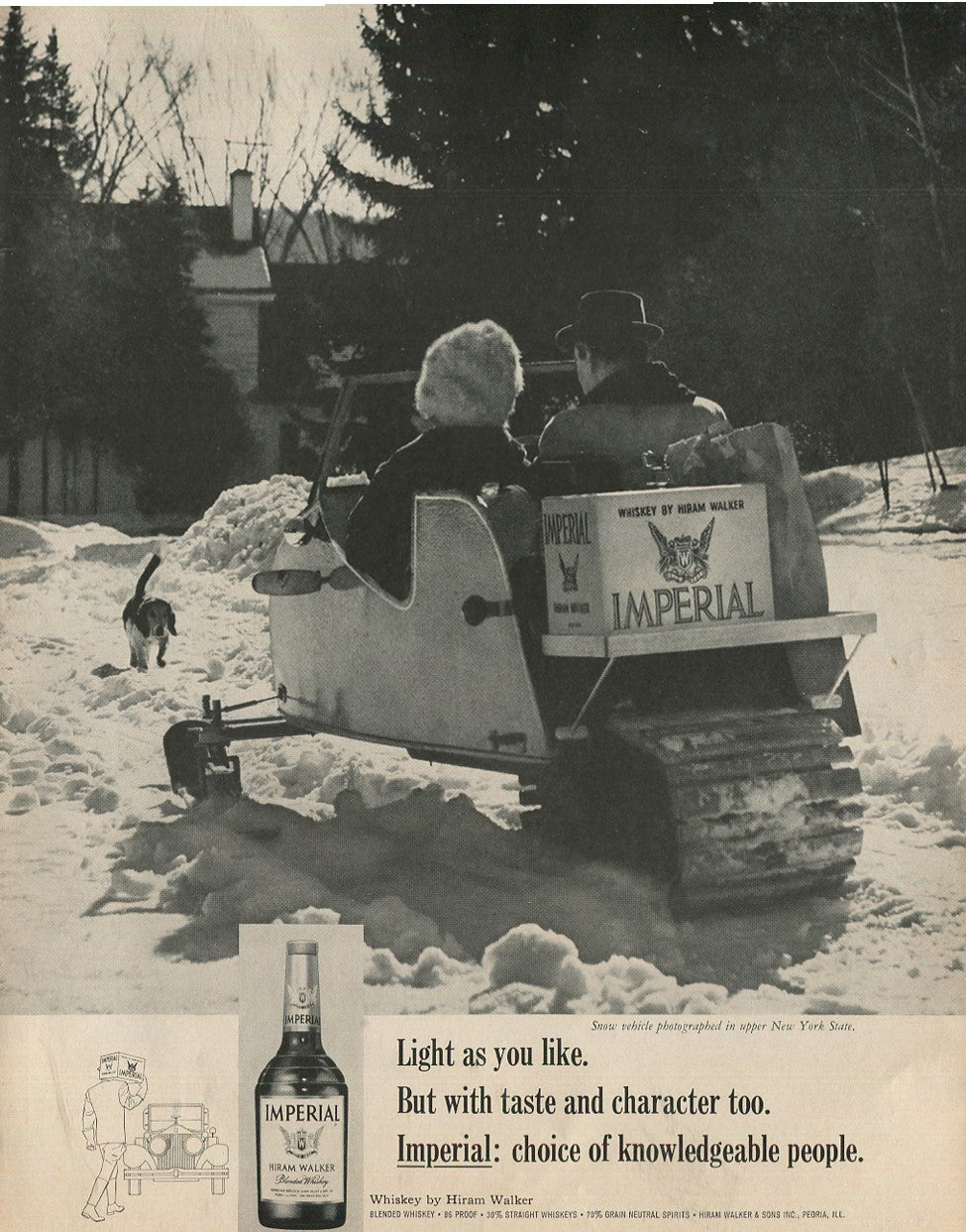 Antique Hiram Walker Whiskey Advertisements – 10‑Piece Vintage Magazine Ad Collection (1930s–1960s) #1
