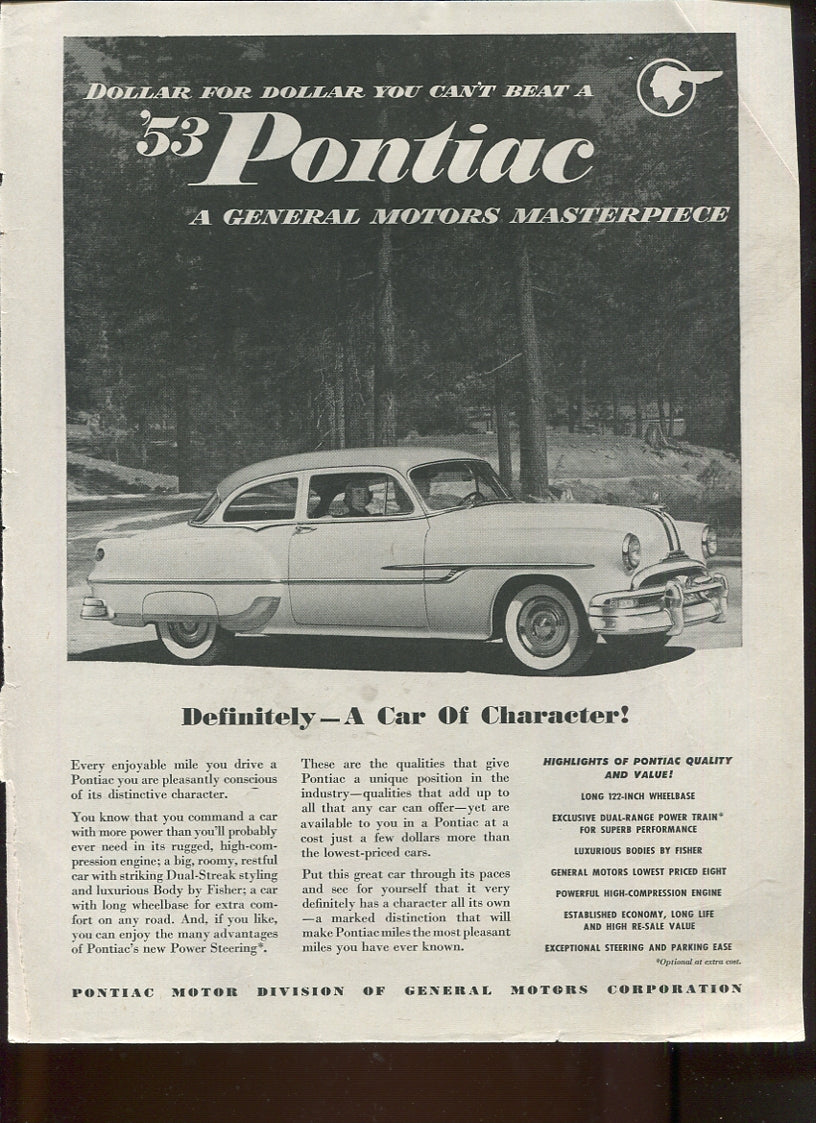 Antique Pontiac Automobile Advertisements – 10‑Piece Vintage Lot (1940s–1960s) – Set #1
