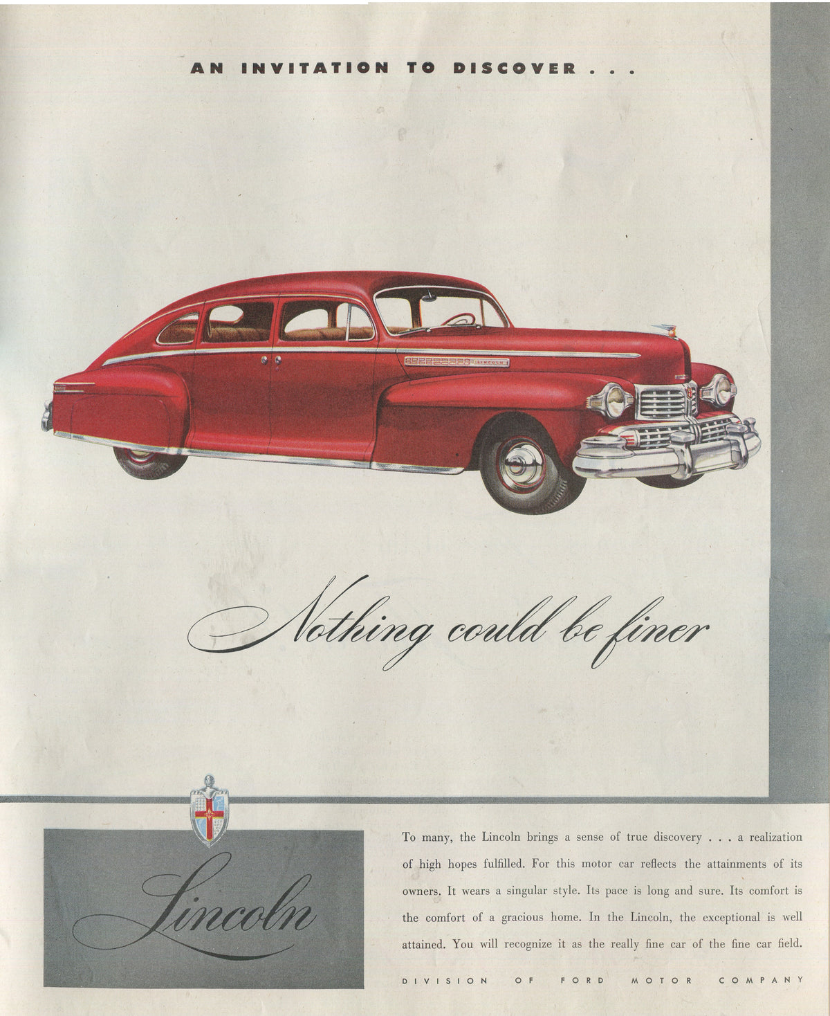 Lincoln & Mercury Vintage Advertising Collection – 60 Original Magazine Ads (1930–1974) – Continental, Capri, Cougar, Montego, Comet & More - Lot #1