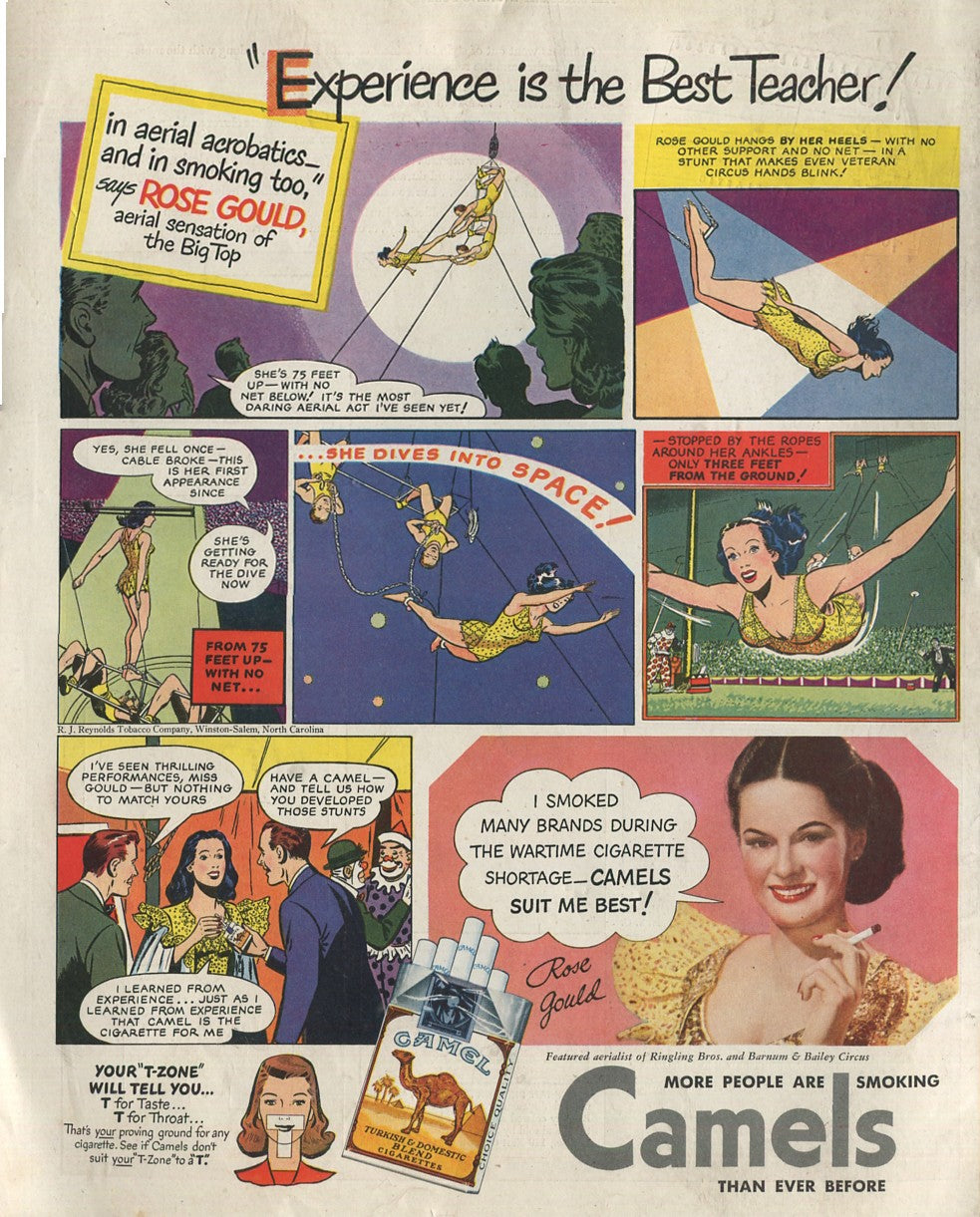 Antique Camel Cigarettes Advertisements (10 Total) – 1930s–1970s – Lot #1