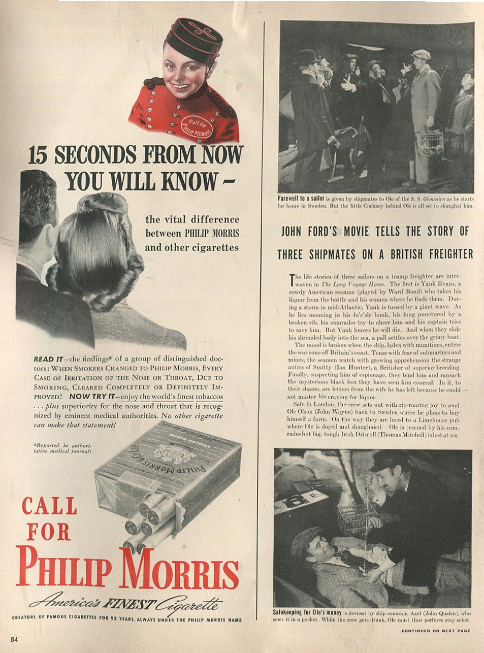 Antique Philip Morris Cigarette Advertisements – Complete 10‑Ad Collection (1940s–1950s) – Lot #2