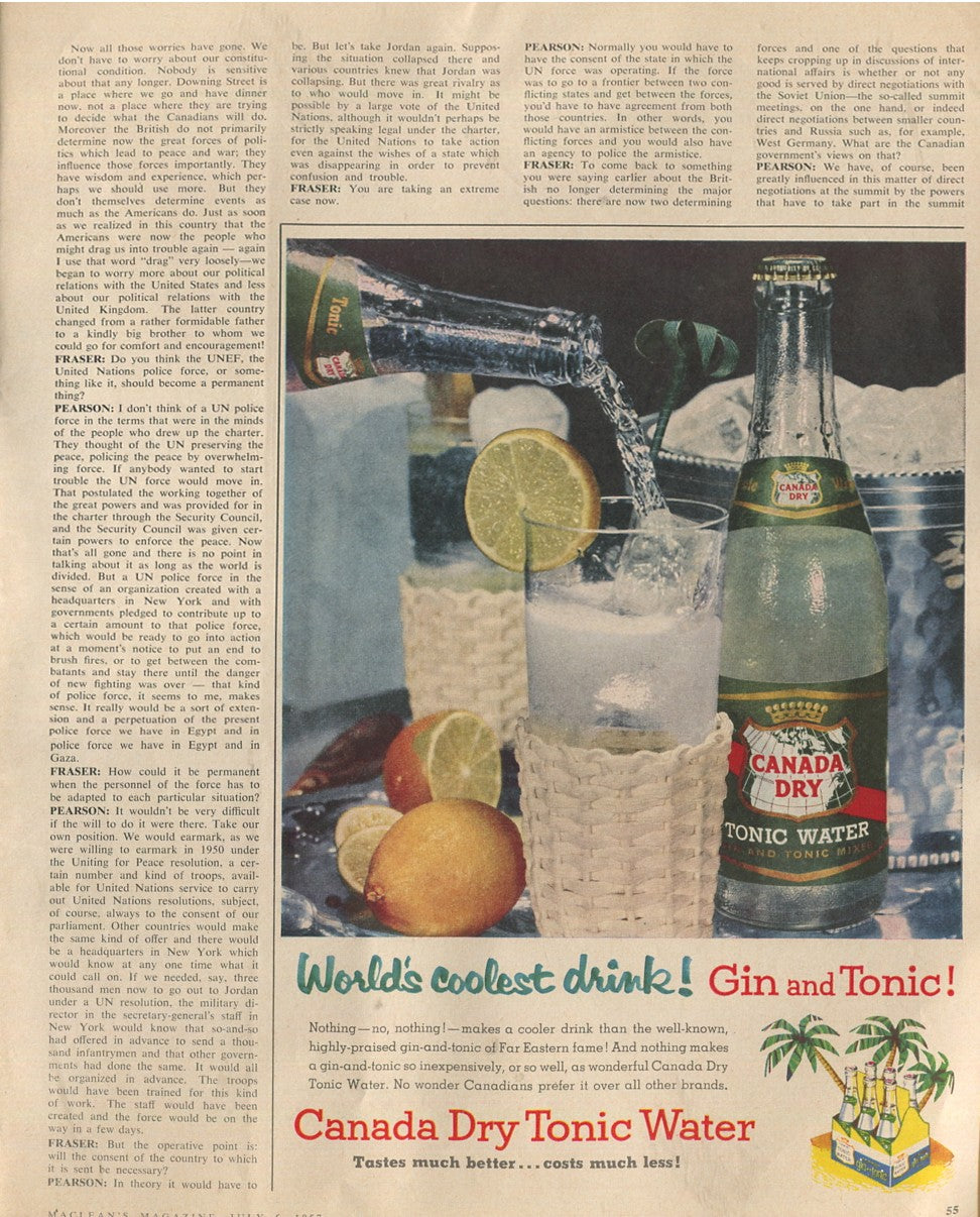 Antique Canada Dry Advertisements – Complete 10‑Ad Collection (1930s–1960s) – Original Vintage Prints - Lot #1