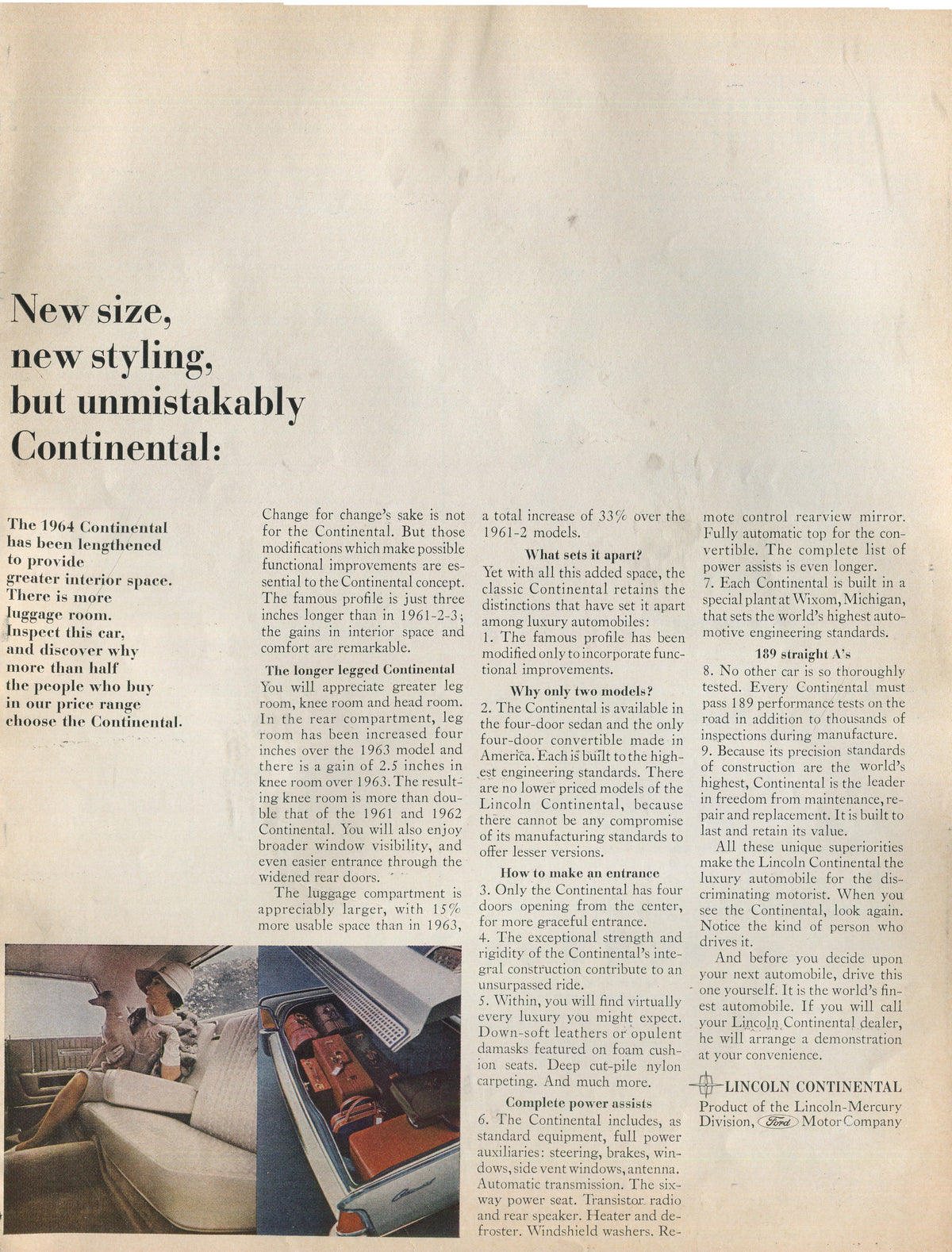 Lincoln & Mercury Vintage Advertising Collection – 60 Original Magazine Ads (1930–1974) – Continental, Capri, Cougar, Montego, Comet & More - Lot #1