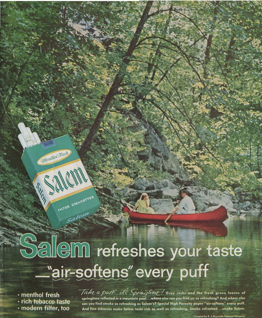 Vintage Salem Cigarette Ads – 1958–1971 Menthol Advertising Lot – Set of 10