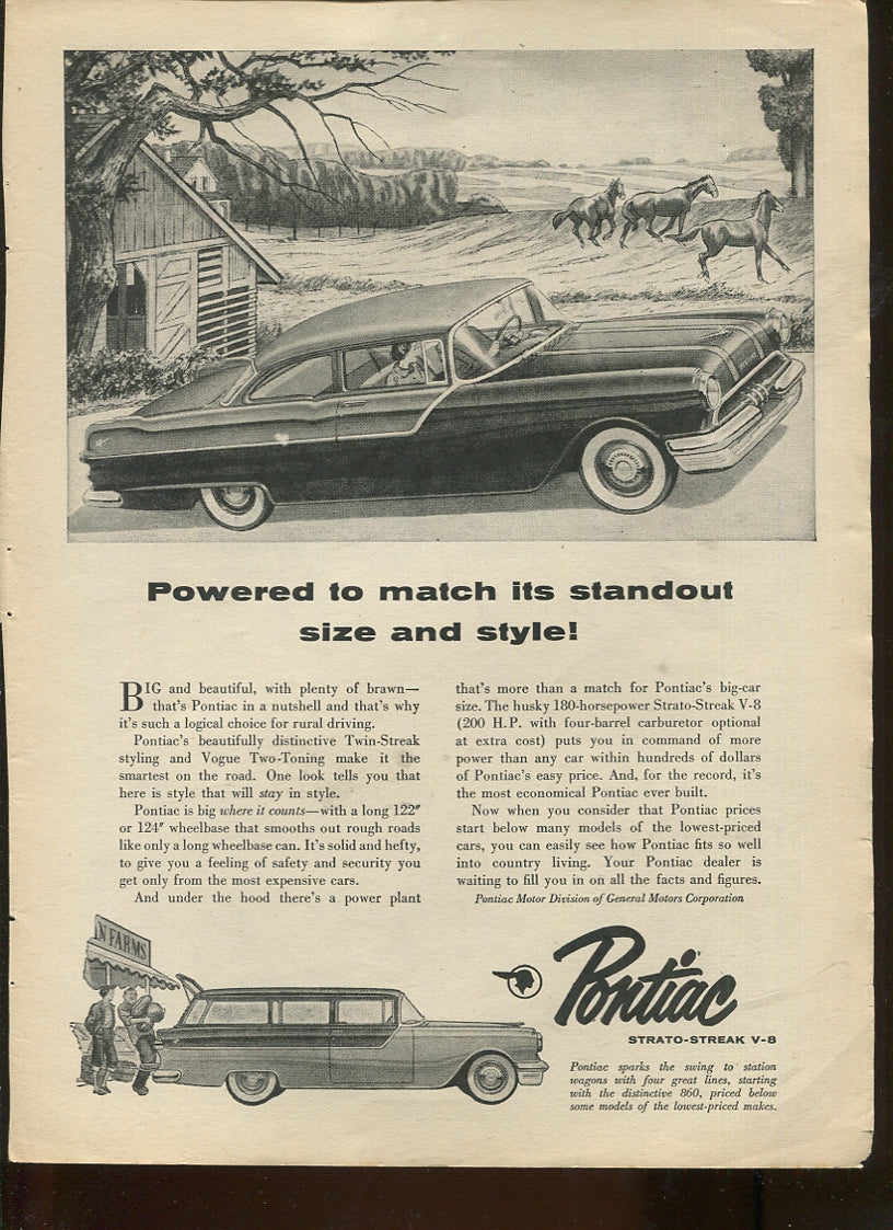 Antique Pontiac Automobile Advertisements – 10‑Piece Vintage Lot (1940s–1960s) – Set #1