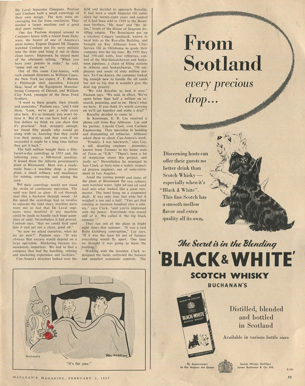 Antique Black & White Blended Scotch Whiskey Advertisements – Set of 10 (1930s–1950s) – Original Vintage Ads