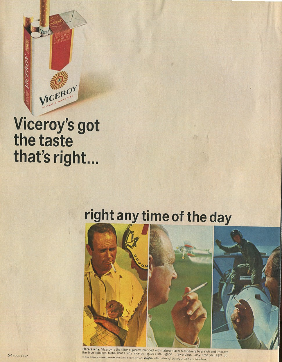 Viceroy Cigarette Vintage Ad Collection – 10 Original 1960s–1970s Prints – Lot #1