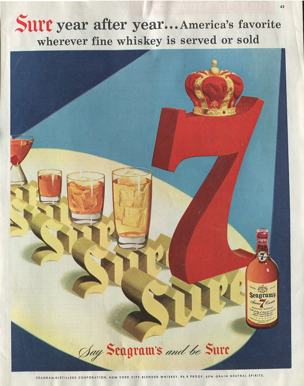 Antique Seagram’s Whiskey Advertisements – 50‑Ad Master Collection (1937–1972) – Canadian, American & Scotch – Historical Lot