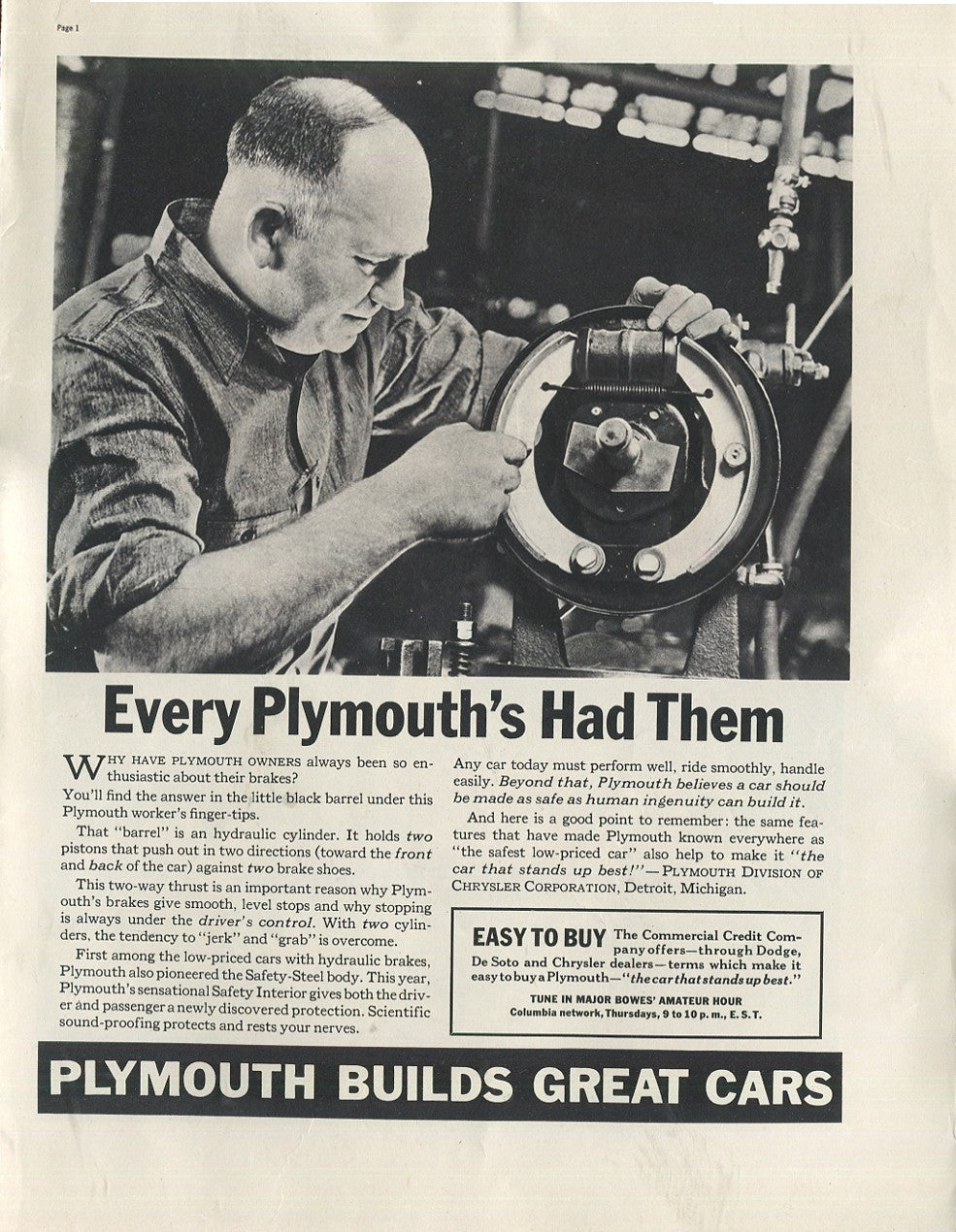 Vintage Plymouth Automobile Print Ads – Collection of 30 Original Magazine Advertisements (1934–1974) - Lot #1