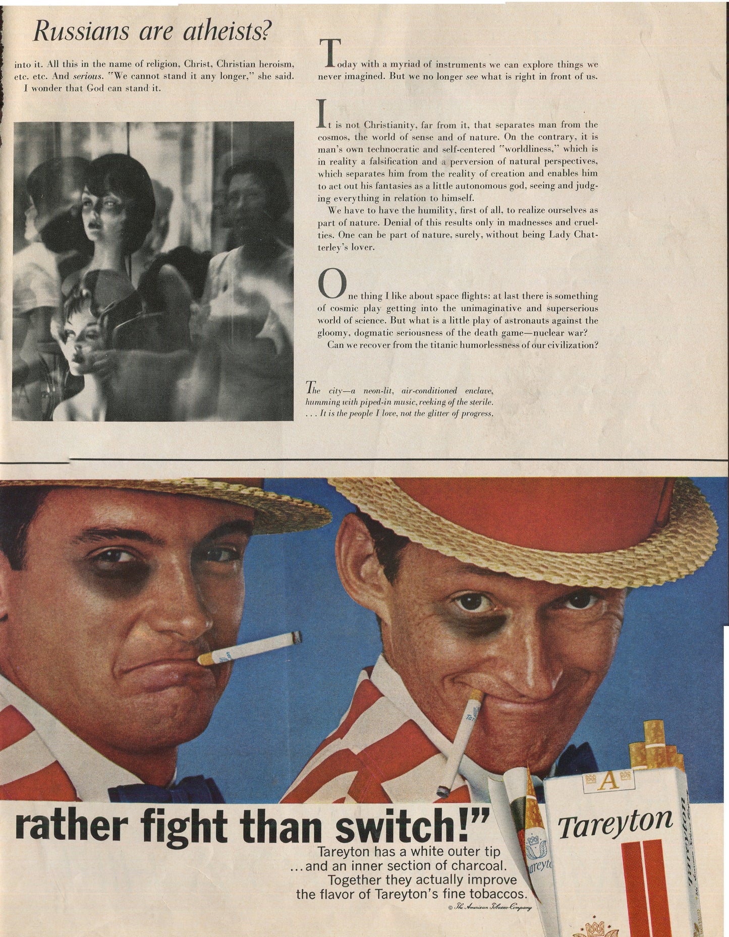 Antique Cigarette Advertisements – Herbert Tareyton Family of Ads – Complete Set of 10 – 1950s–1960s – Original Print Ads