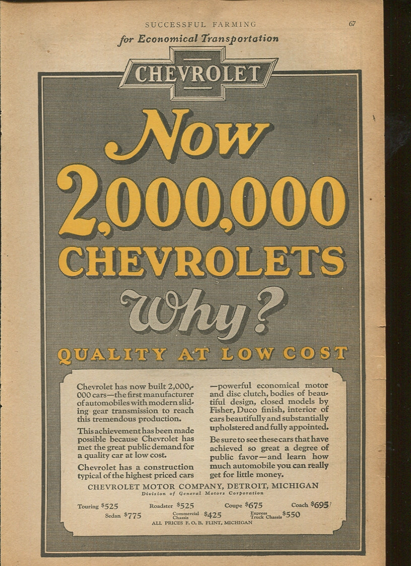 Antique Chevrolet Automobile Advertisements – 80 Original Print Ads, 1924–1992 – Cars, Trucks, WWII, Soap Box Derby & Classic Models