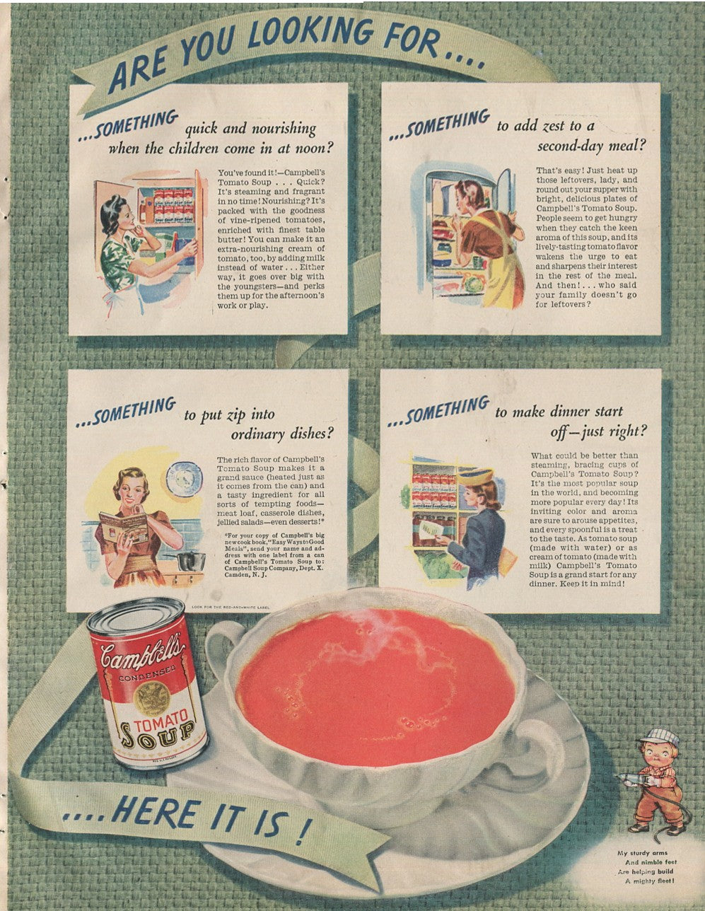 Antique Campbell’s Soup Advertisements (10 Total) – 1920s–1940s – Lot #2
