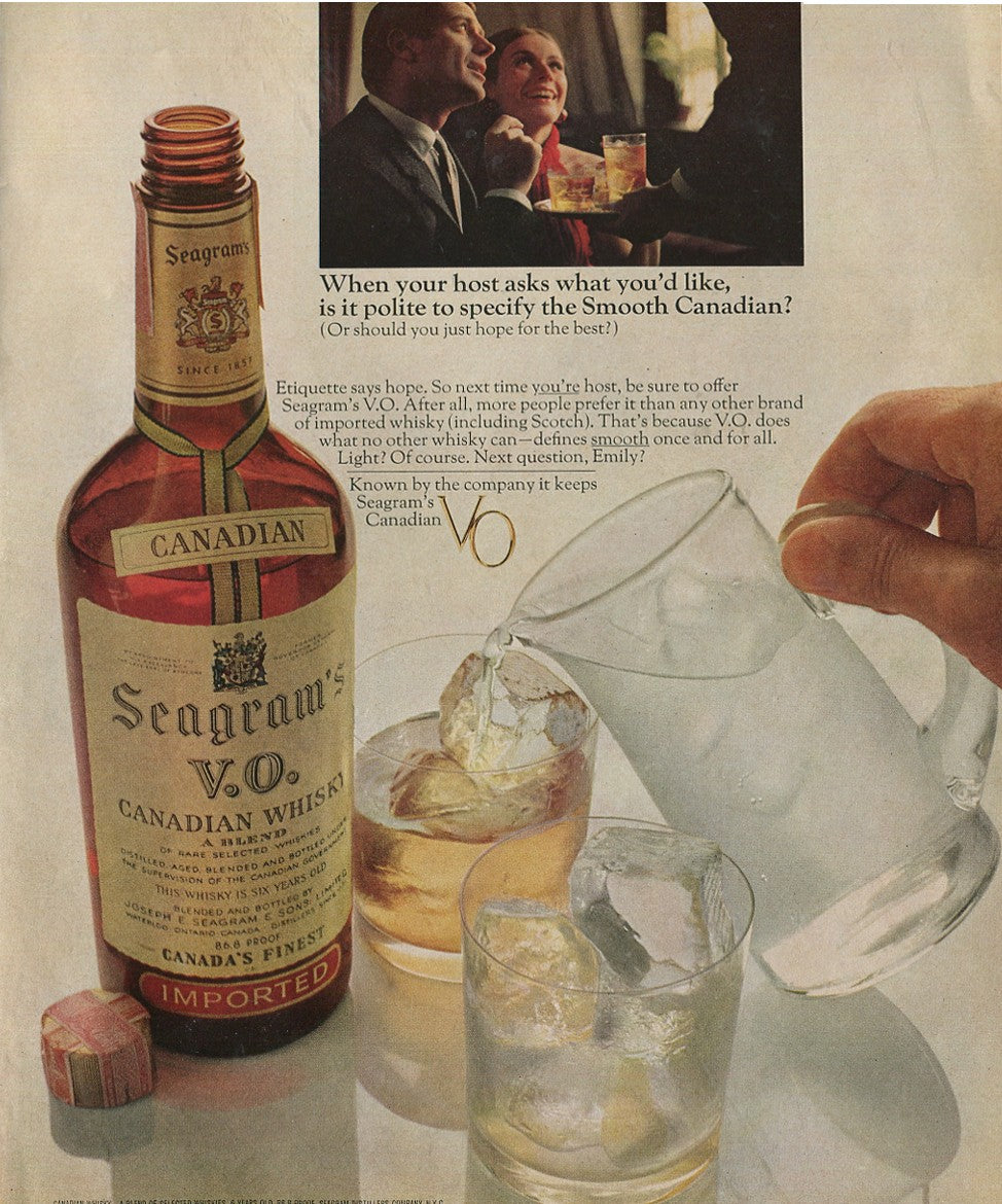Antique Seagram’s Whiskey Advertisements – 50‑Ad Master Collection (1937–1972) – Canadian, American & Scotch – Historical Lot