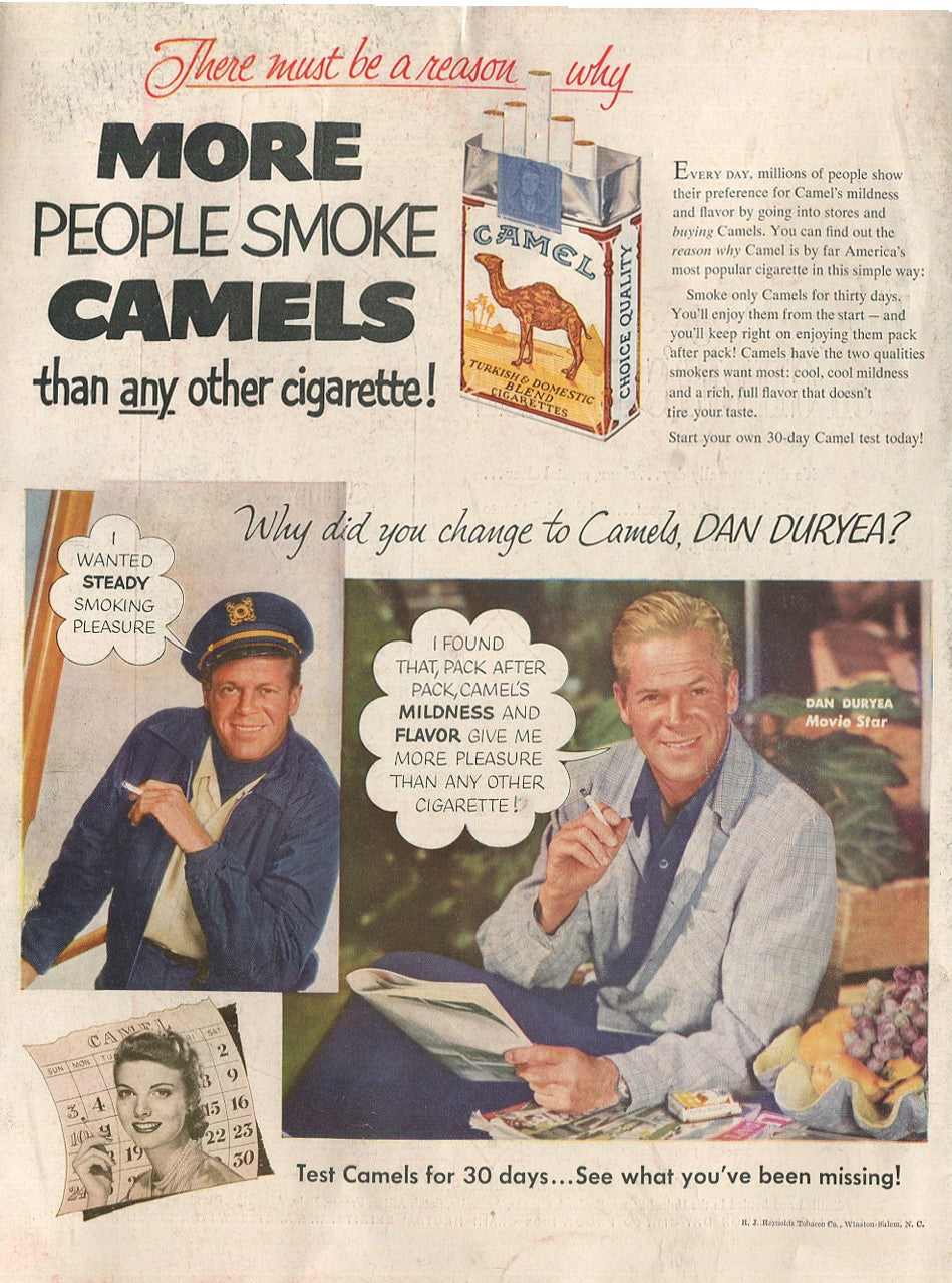 Antique Camel Cigarettes Advertisements (10 Total) – 1930s–1970s – Lot #1