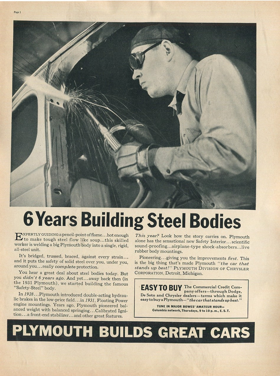 Vintage Plymouth Automobile Print Ads – Collection of 30 Original Magazine Advertisements (1934–1974) - Lot #1