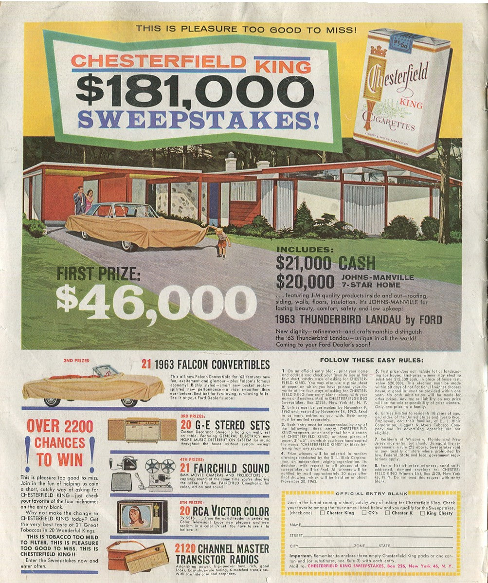 Antique Advertisements – Chesterfield Family of Ads – 20‑Piece Collector’s Set (1937–1965) – Lot #3