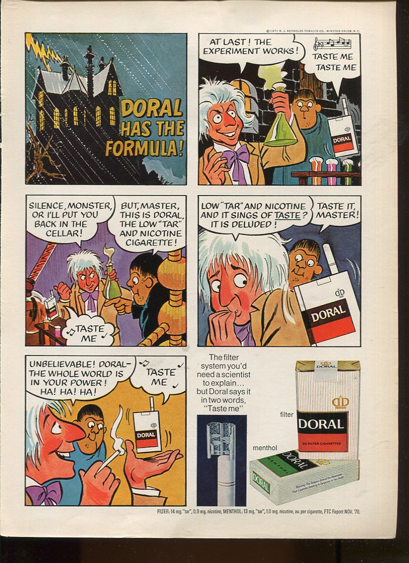Antique Advertisements – Doral Cigarette Ads • Set of 10 Originals • 1970–1973 • Lot #1