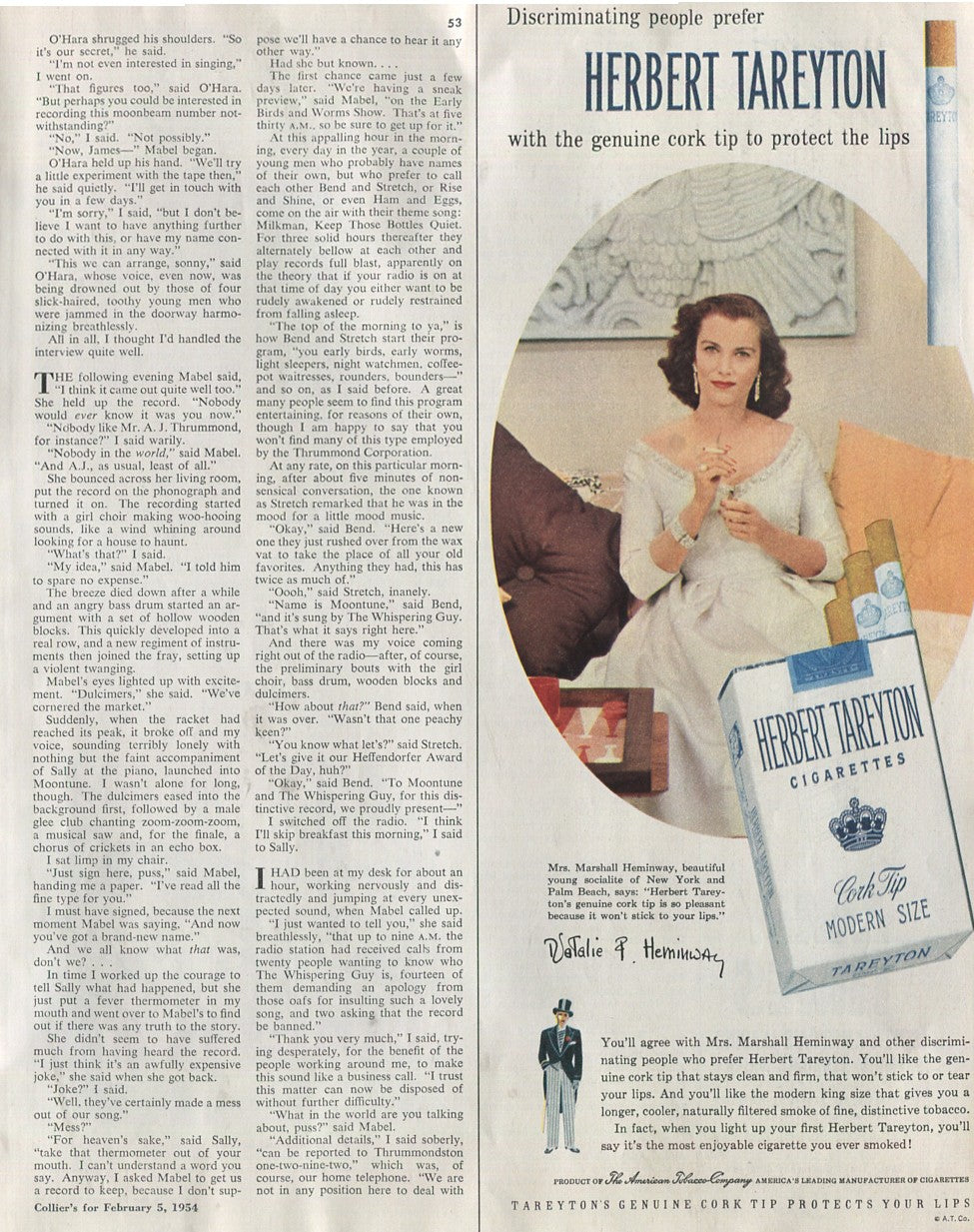 Antique Cigarette Advertisements – Herbert Tareyton Family of Ads – Complete Set of 10 – 1950s–1960s – Original Print Ads