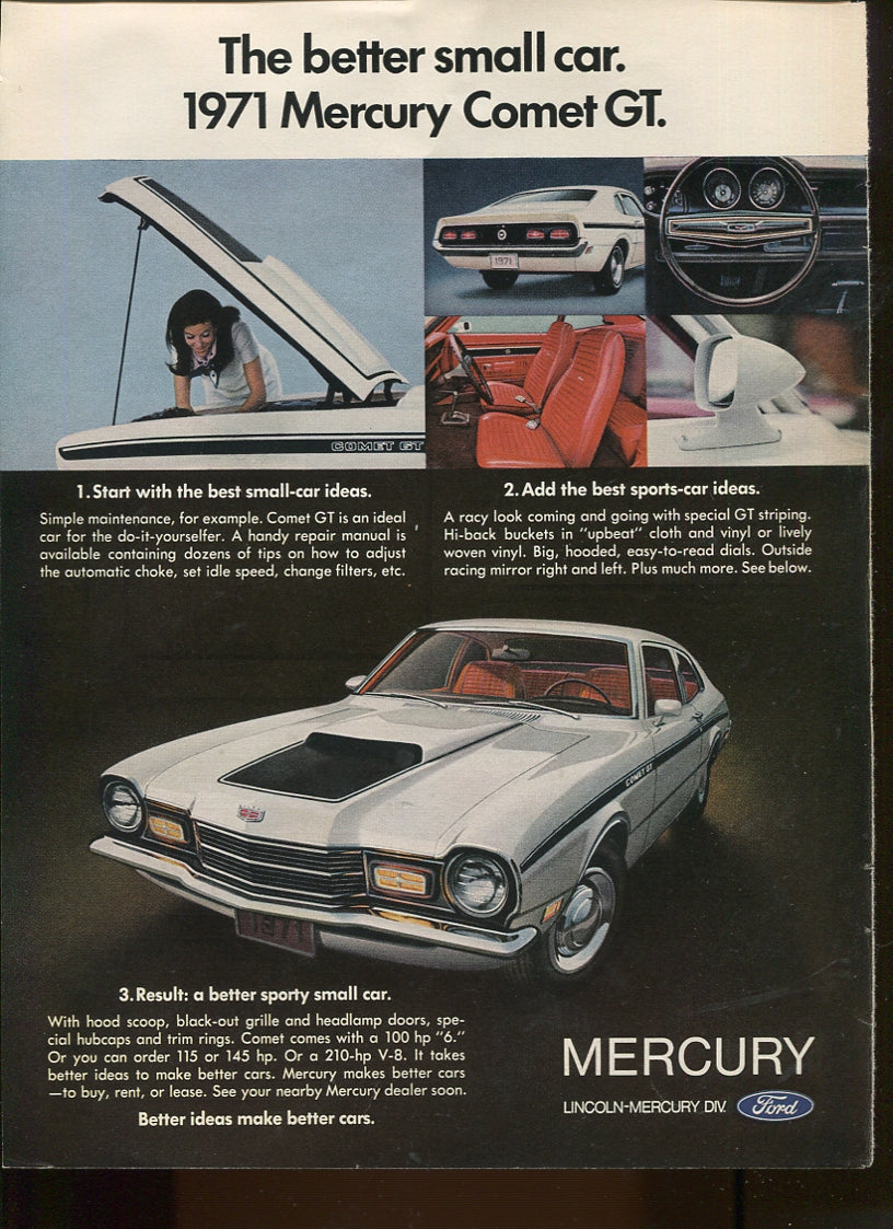 Lincoln & Mercury Vintage Advertising Collection – 60 Original Magazine Ads (1930–1974) – Continental, Capri, Cougar, Montego, Comet & More - Lot #1