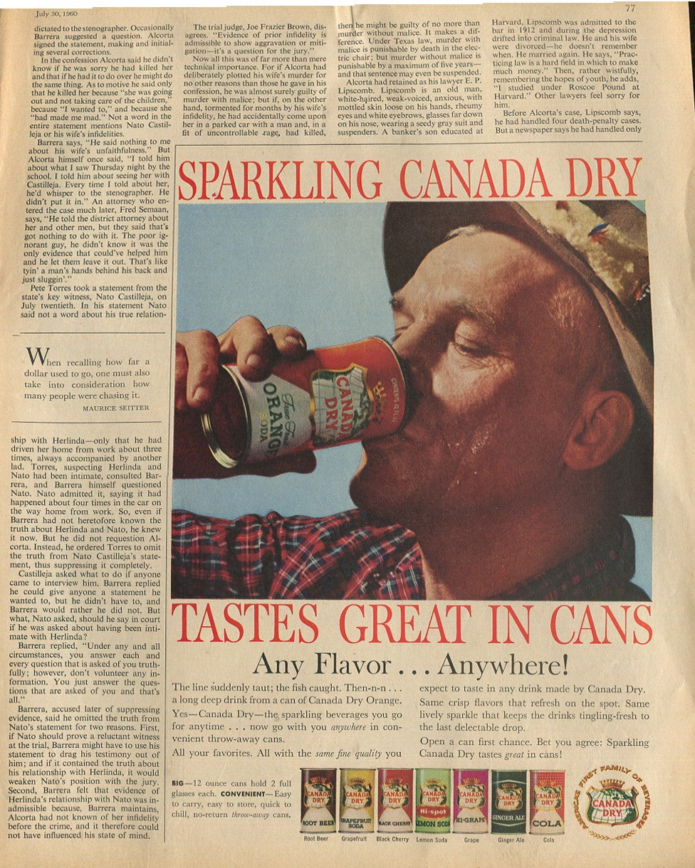Antique Canada Dry Advertisements – Complete 10‑Ad Collection (1930s–1960s) – Original Vintage Prints - Lot #1