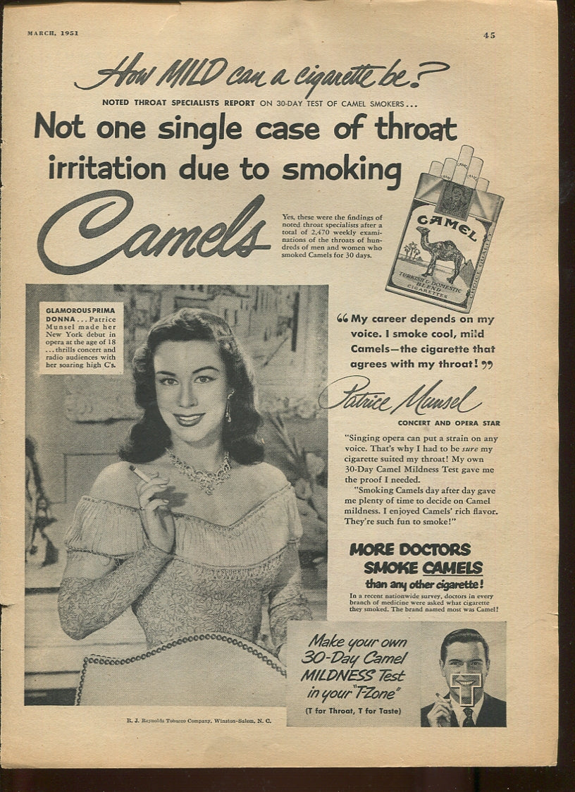 Antique Camel Cigarettes Advertisements (10 Total) – 1930s–1970s – Lot #1