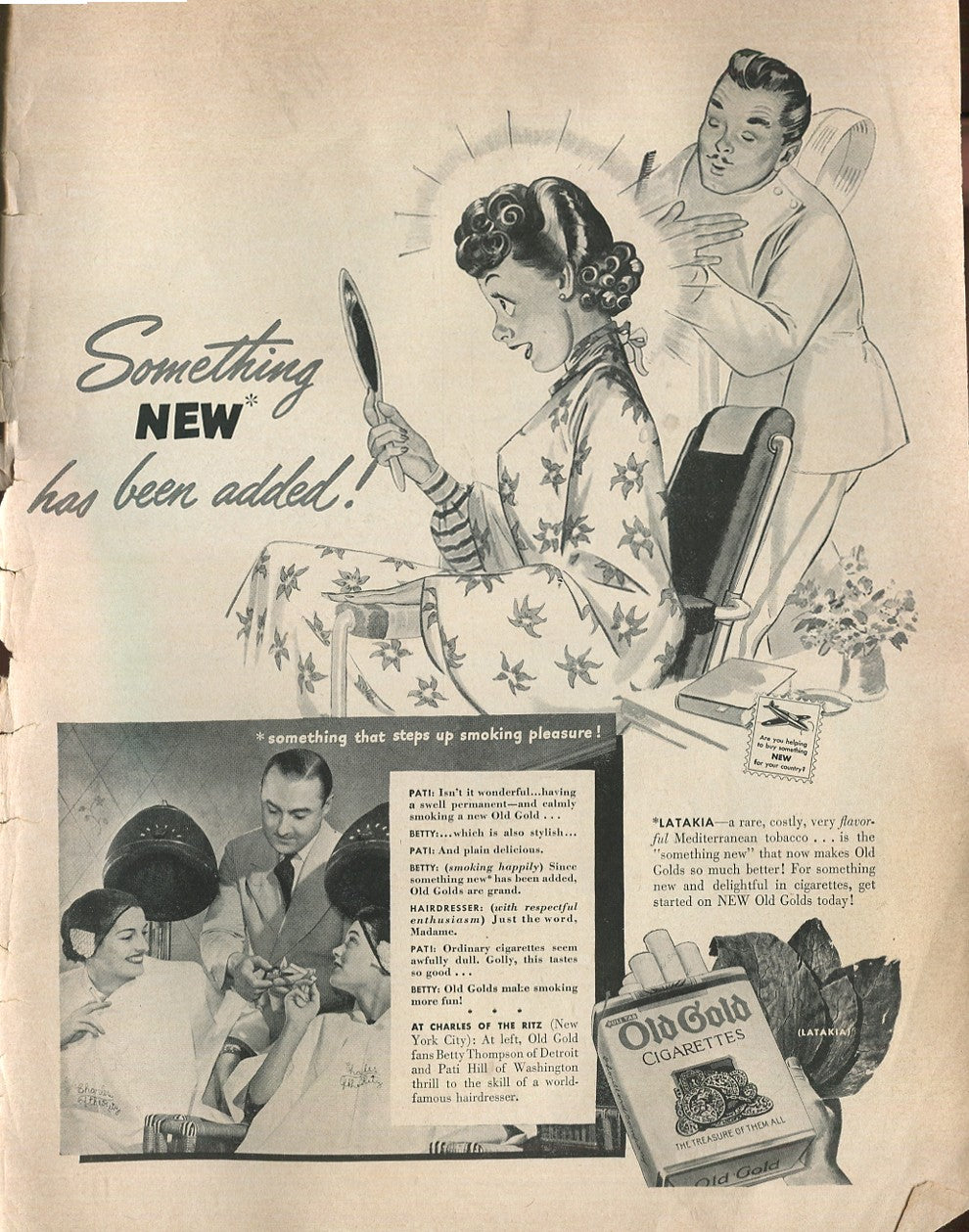 Antique Old Gold Cigarette Advertisements – 10 Original Magazine Ads (1940s–1970s) – Lot #1