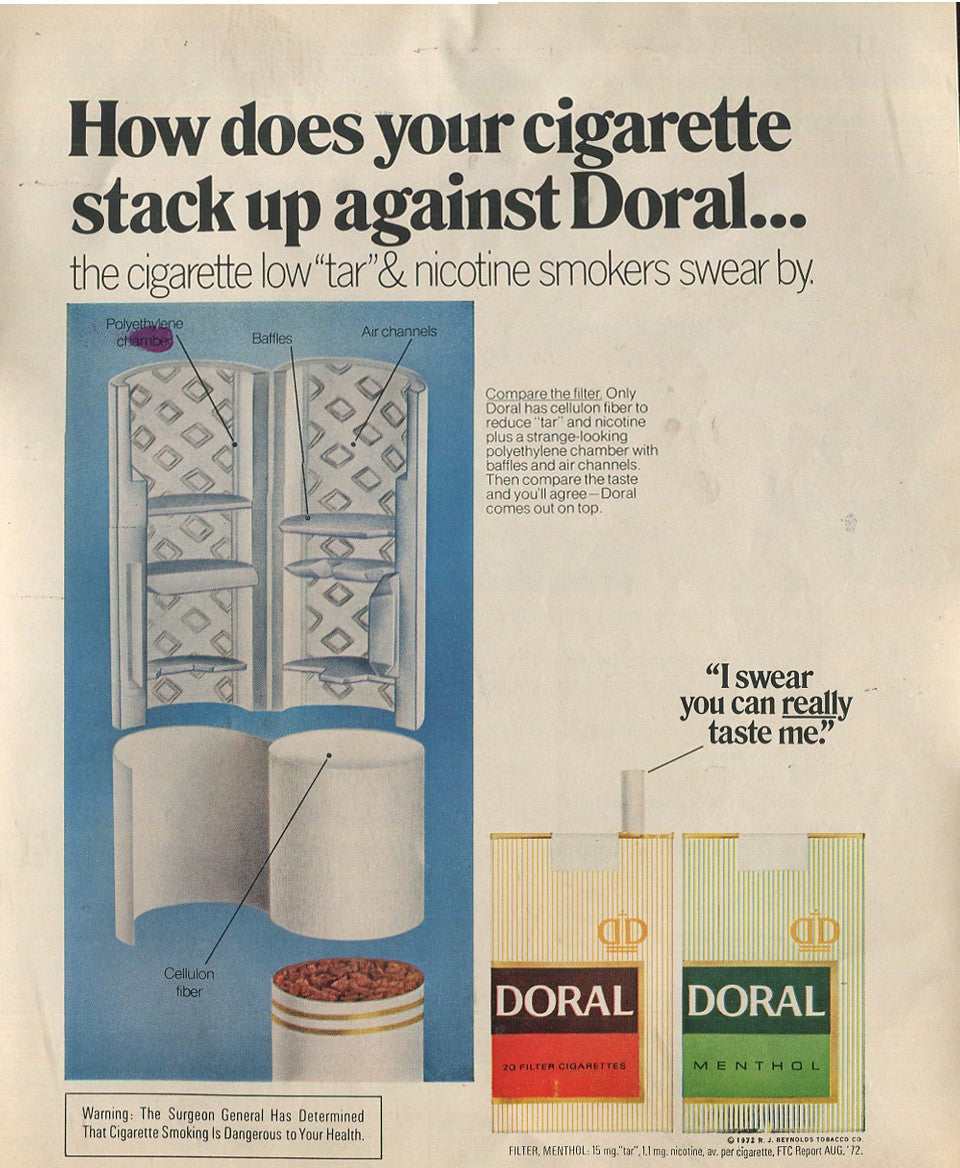 Antique Advertisements – Doral Cigarette Ads • Set of 10 Originals • 1970–1973 • Lot #1