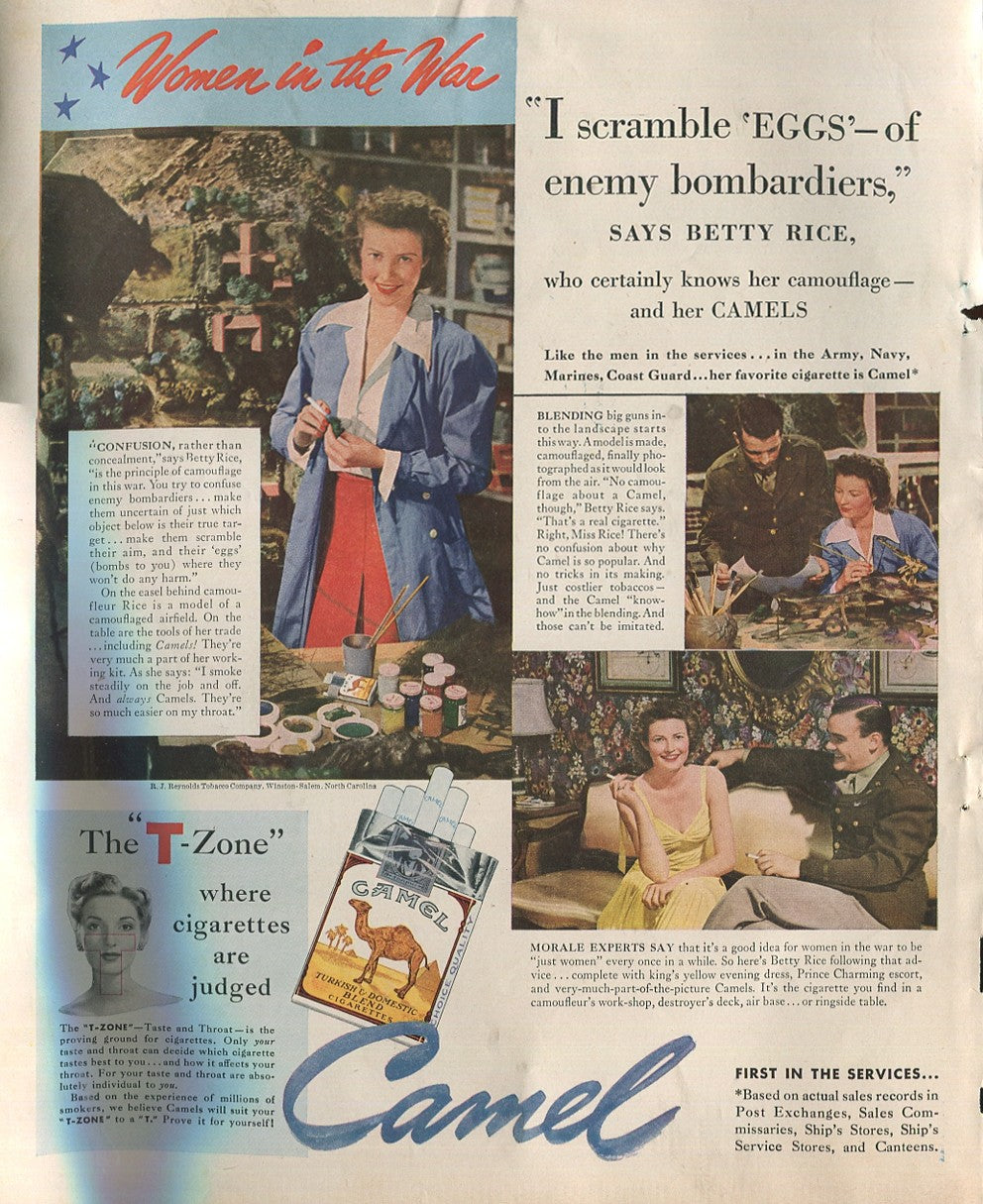 Antique Camel Cigarettes Advertisements (10 Total) – 1930s–1970s – Lot #1