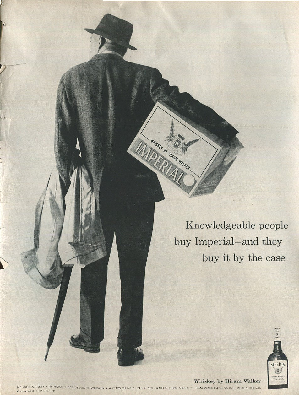 Antique Hiram Walker Whiskey Advertisements – 10‑Piece Vintage Magazine Ad Collection (1930s–1960s) #1