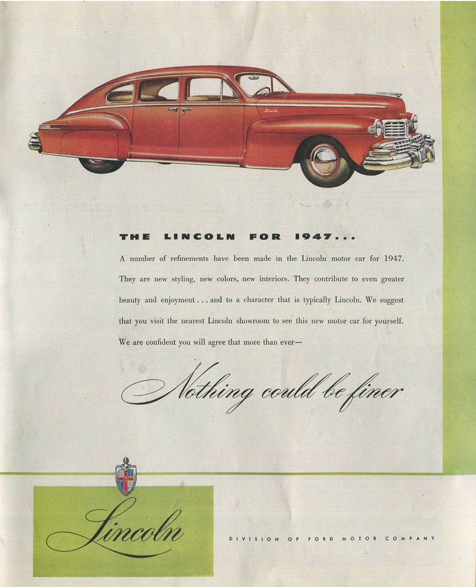 Lincoln & Mercury Vintage Advertising Collection – 60 Original Magazine Ads (1930–1974) – Continental, Capri, Cougar, Montego, Comet & More - Lot #1