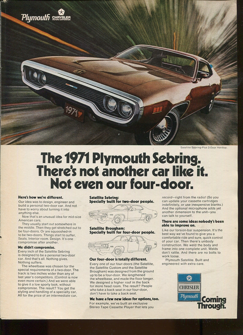 Vintage Plymouth Automobile Print Ads – Collection of 30 Original Magazine Advertisements (1934–1974) - Lot #1