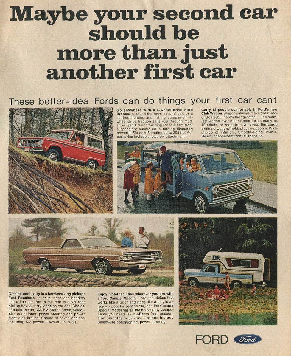Antique Ford & Mercury Advertisements Collection – 1920s–1980s – 100 Original Vintage Automotive Ads - Lot #1