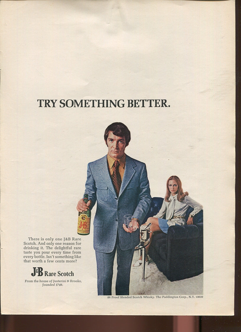 Antique J&B Rare Scotch Whiskey Advertisements – Complete 10‑Ad Family Set (1960s–1970s) #1