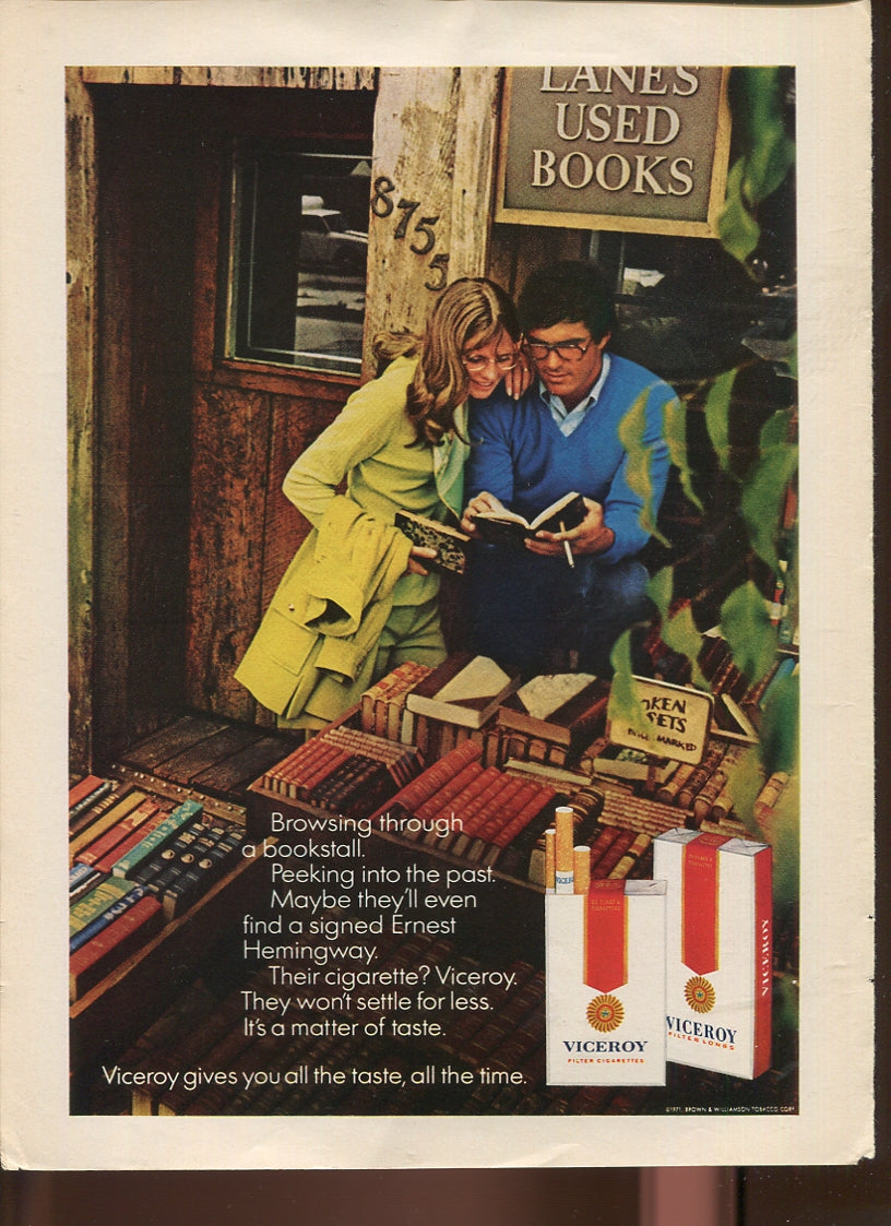 Viceroy Cigarette Vintage Ad Collection – 10 Original 1960s–1970s Prints – Lot #1