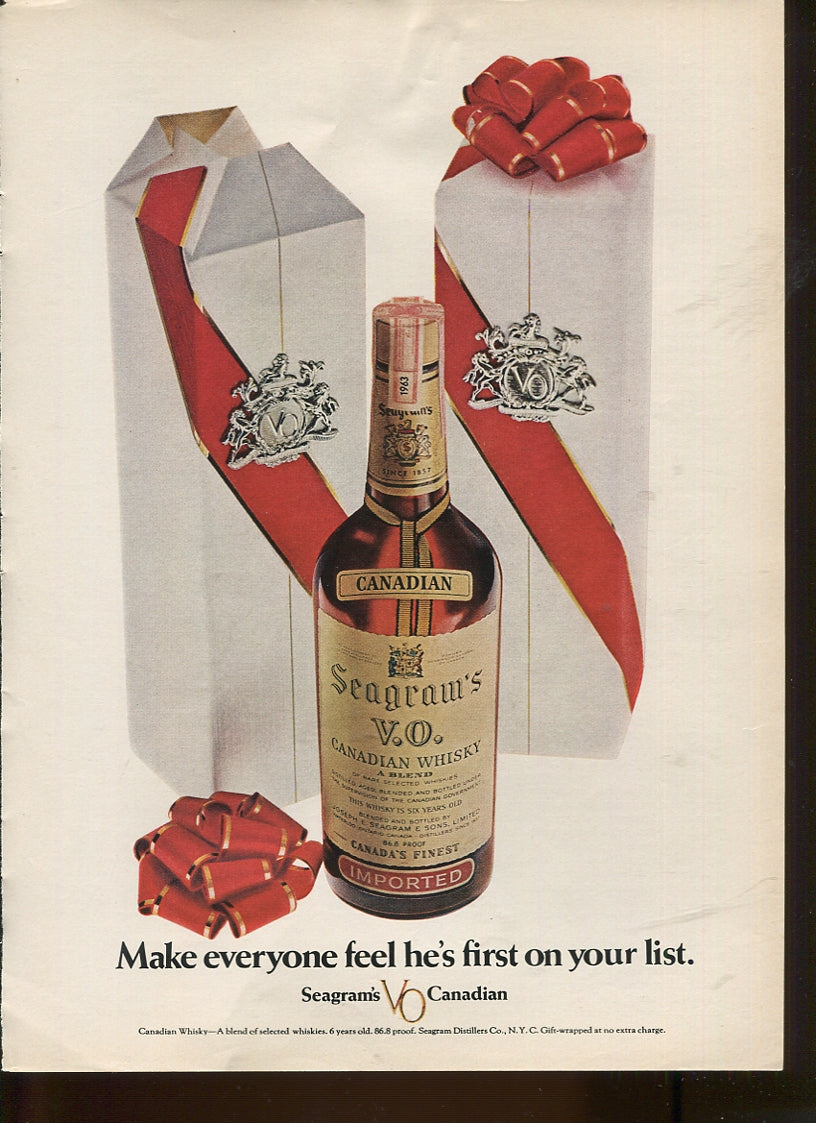 Antique Seagram’s Whiskey Advertisements – 50‑Ad Master Collection (1937–1972) – Canadian, American & Scotch – Historical Lot