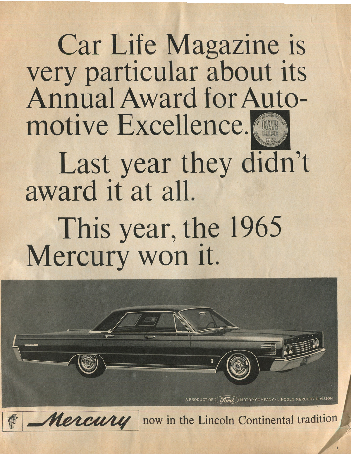 Lincoln & Mercury Vintage Advertising Collection – 60 Original Magazine Ads (1930–1974) – Continental, Capri, Cougar, Montego, Comet & More - Lot #1