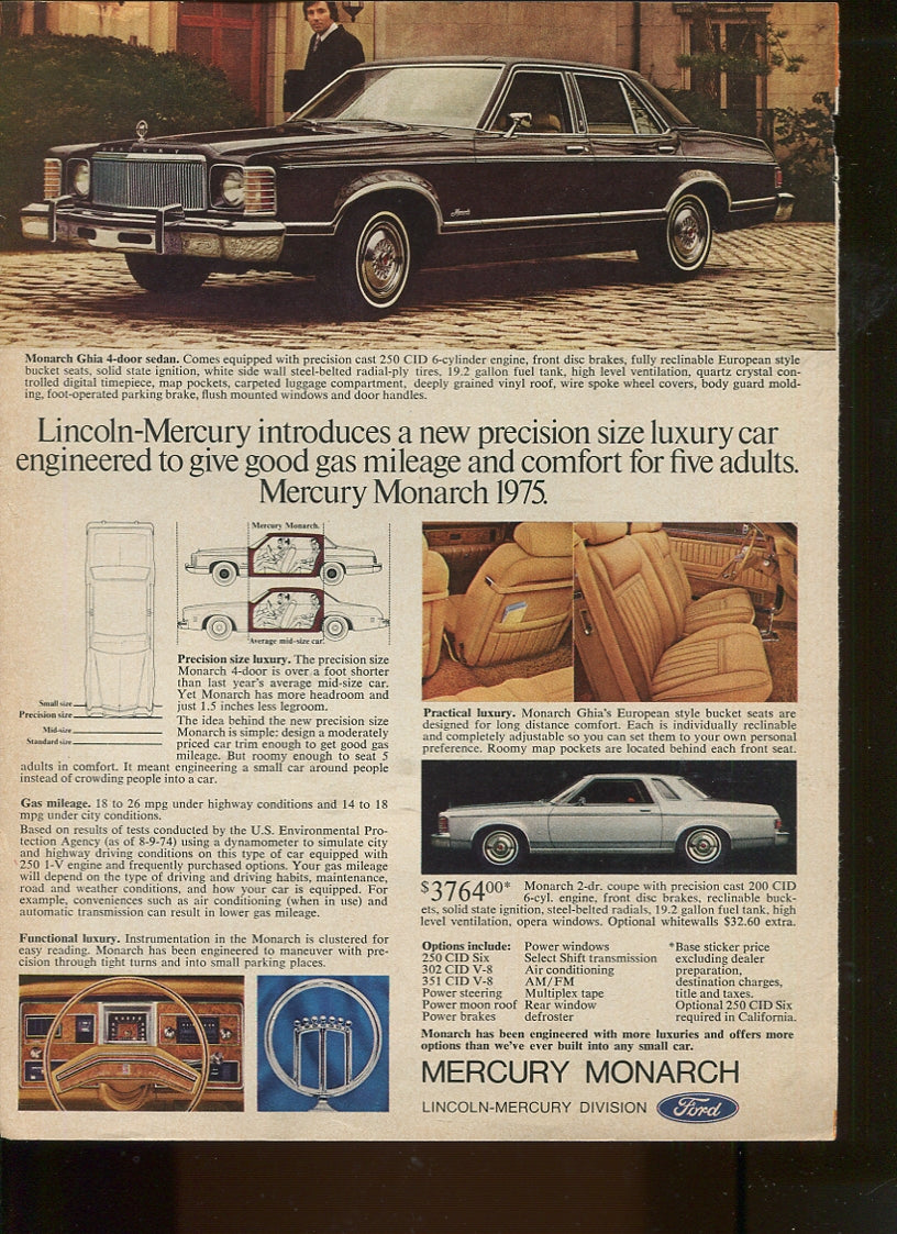 Lincoln & Mercury Vintage Advertising Collection – 60 Original Magazine Ads (1930–1974) – Continental, Capri, Cougar, Montego, Comet & More - Lot #1