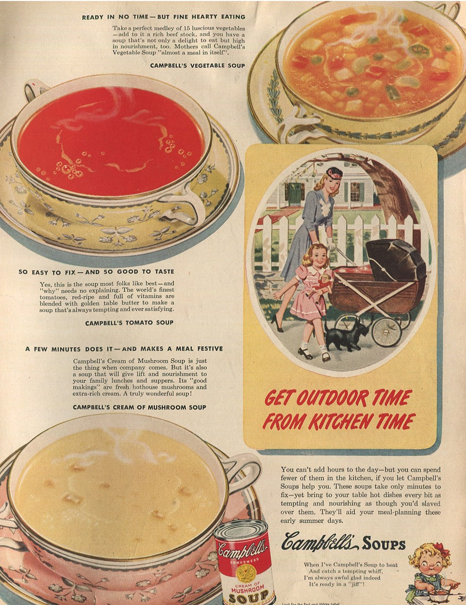 Antique Campbell’s Soup Advertisements (10 Total) – 1920s–1940s – Lot #2