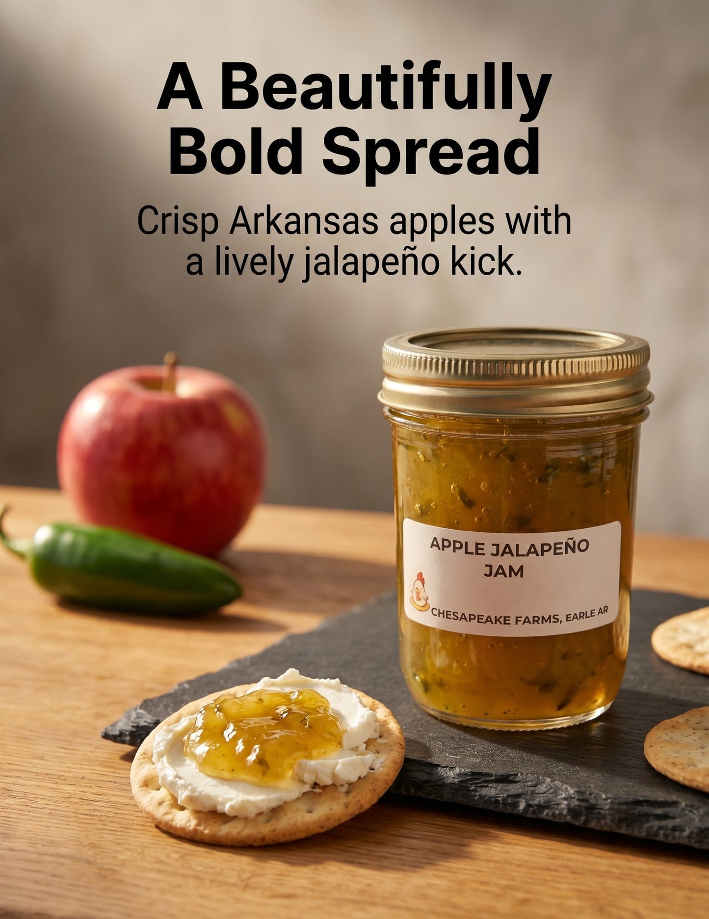 Arkansas Apple Jalapeño Jam – Small Batch Sweet‑Heat Spread