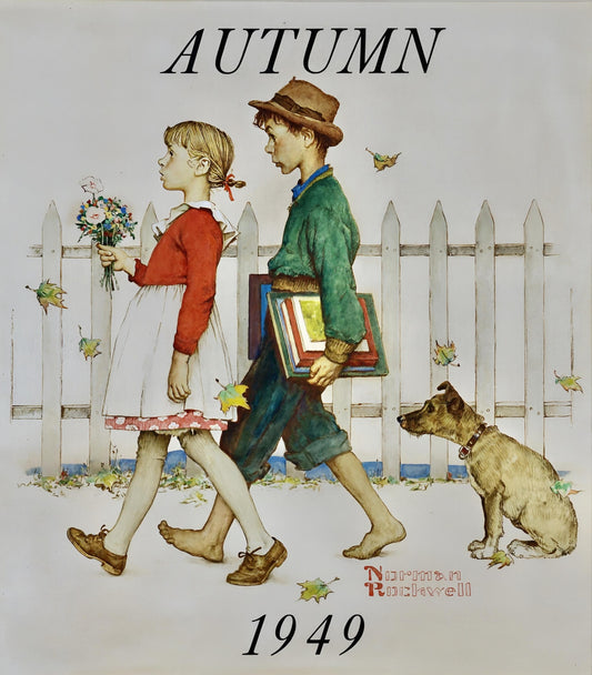 Autumn 1949 - Norman Rockwell Print - Heavy Cardstock - Matte Print