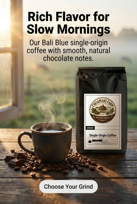 Café de origen único Bali Blue – Tostado artesanal intenso con notas de chocolate