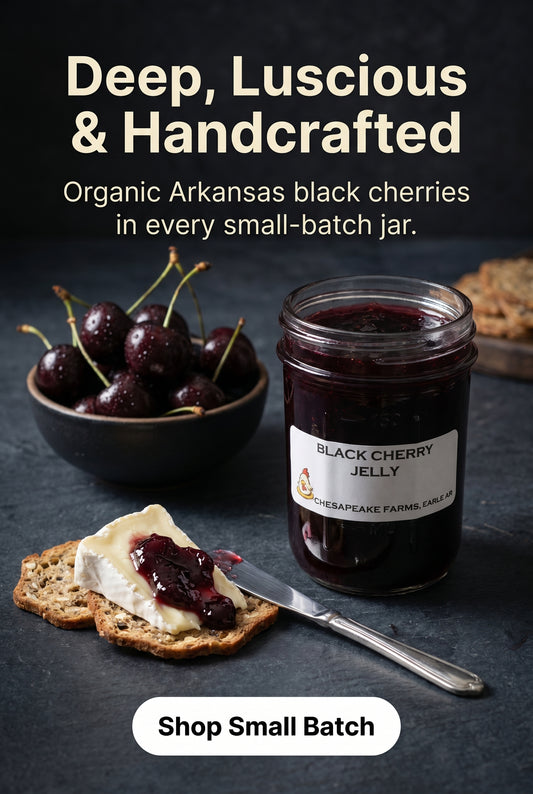 Organic Black Cherry Jelly 8oz – Arkansas Grown | Small Batch | Vegan & Gluten-F
