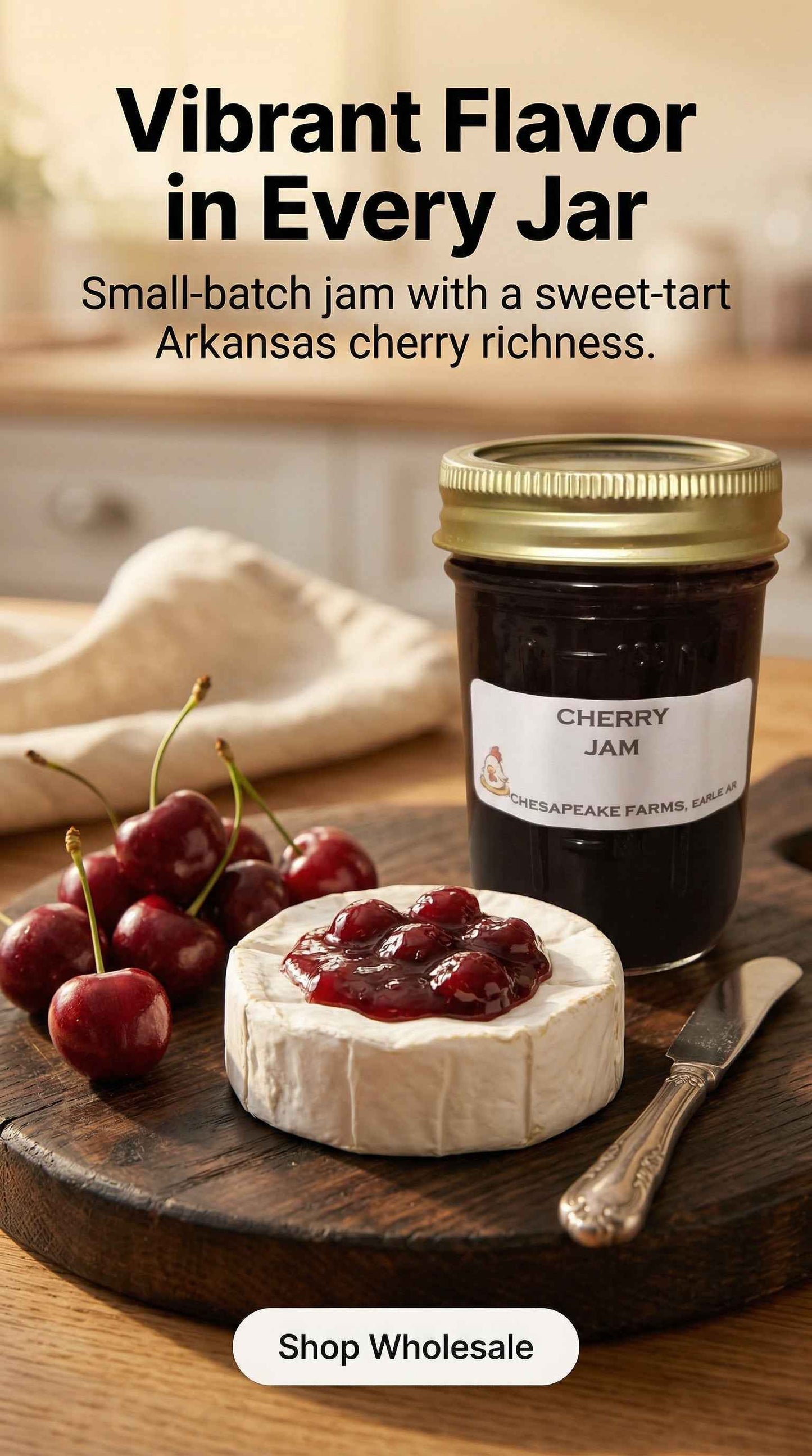 Cherry Jam – Small Batch, Locally Grown Arkansas Cherries