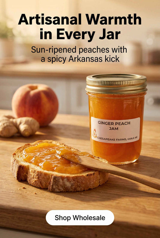 Ginger & Peach Jam – Sweet‑Spiced, Handmade Arkansas Spread