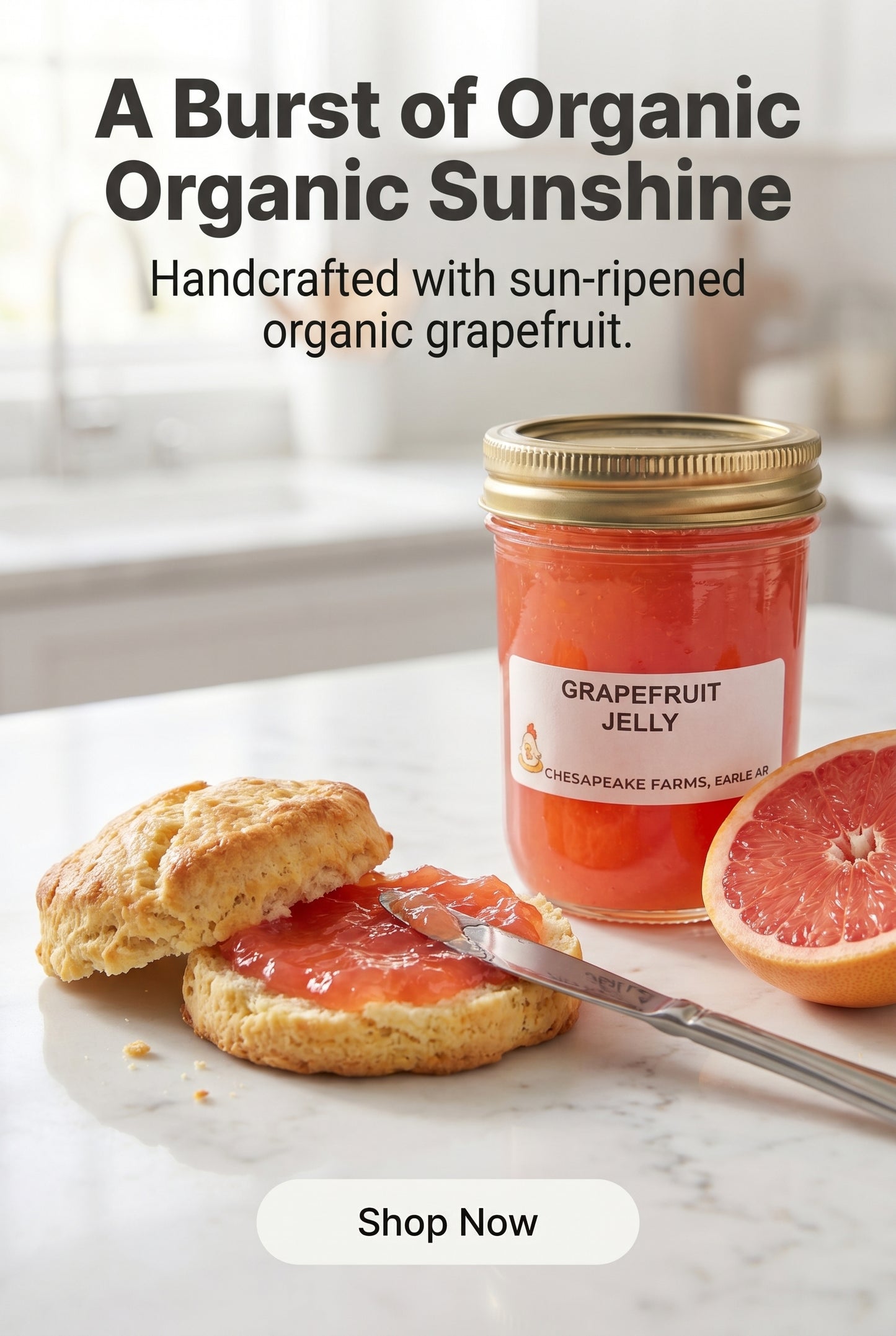 Organic Grapefruit Jelly – Bright, Tart, and Refreshing