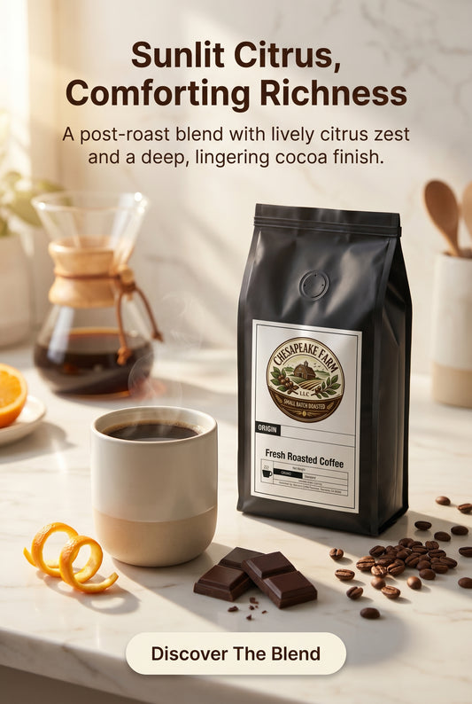 Kopi Safari, mezcla de café post-tostado con notas cítricas brillantes y final de cacao para mayor profundidad