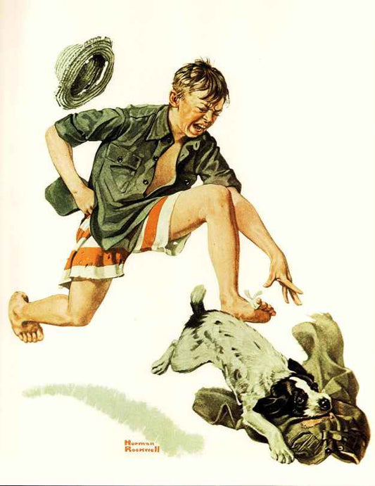 A Boy's Best Friend 1919 - Norman Rockwell Print - Heavy Cardstock - Matte Print