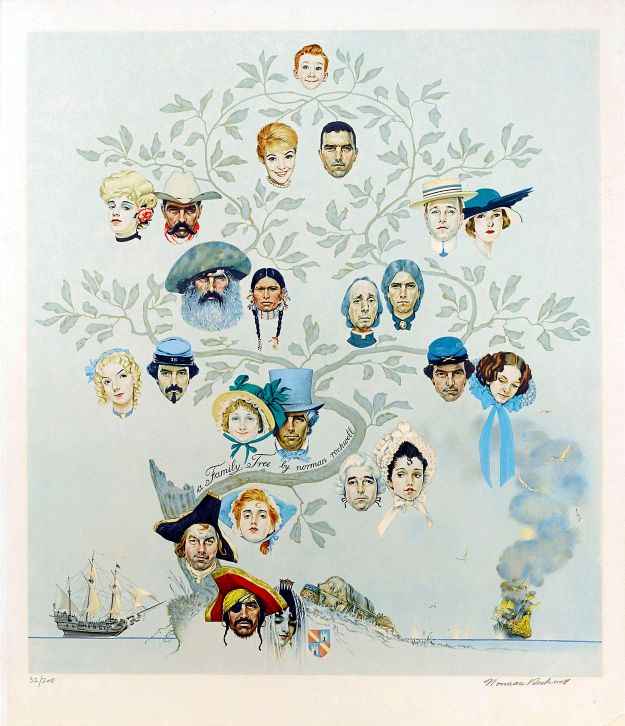 A Family Tree 1959 - Norman Rockwell Print - Heavy Cardstock - Matte Print