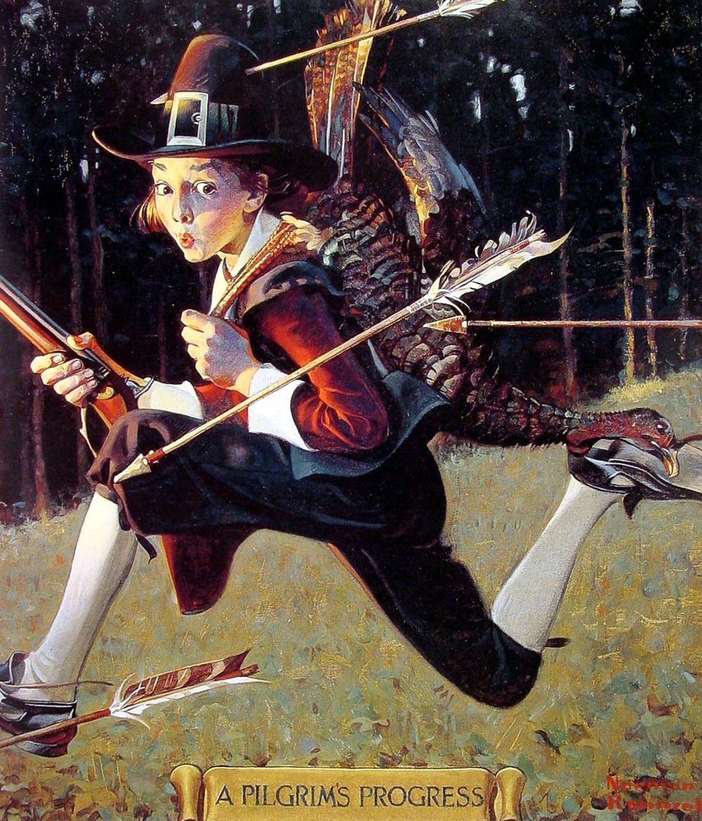 A Pilgrims Progress 1921 - Norman Rockwell Print - Heavy Cardstock - Matte Print